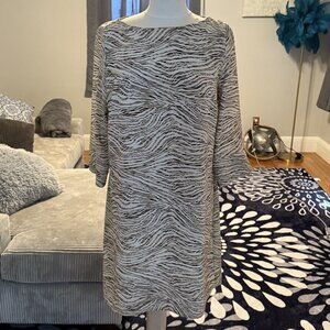 H&M | Camel Colored Zebra Striped Dress